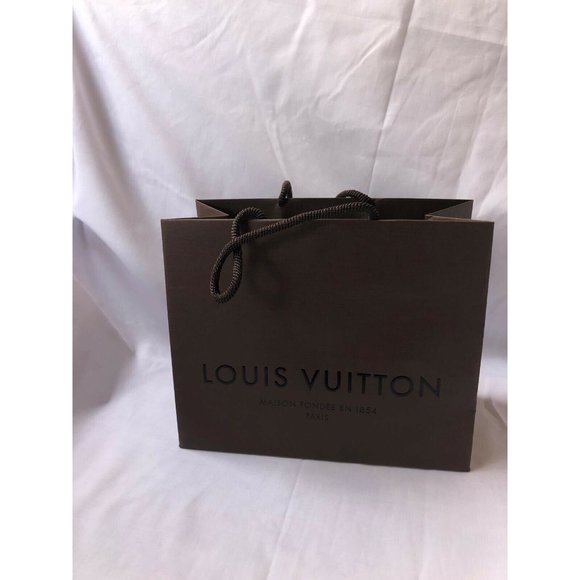 Louis Vuitton Paper Shopping Bag Brown Small 7" x 9" X 4.2" - Picture 3 of 9